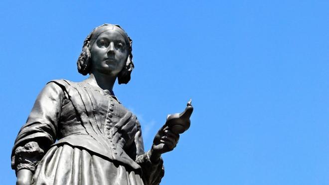 Une statue victorienne de Florence Nightingale