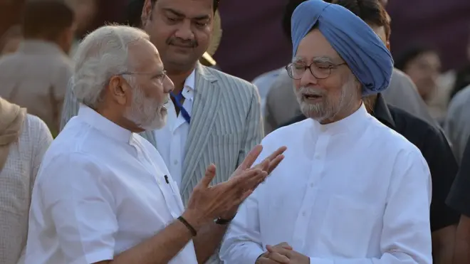 नरेंद्र मोदी और मनमोहन सिंह