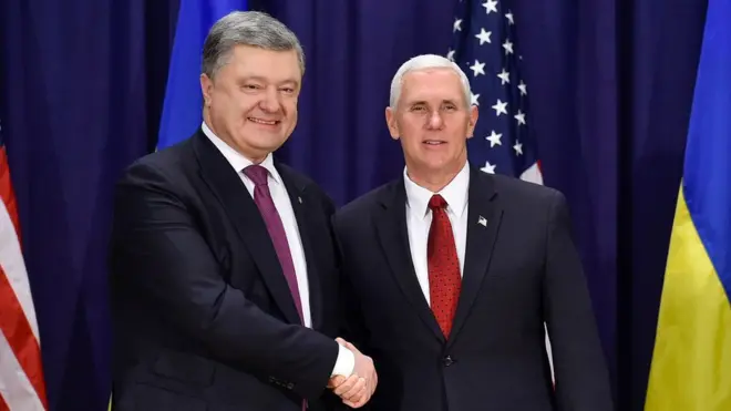 Петр Порошенко и Майкл пенс