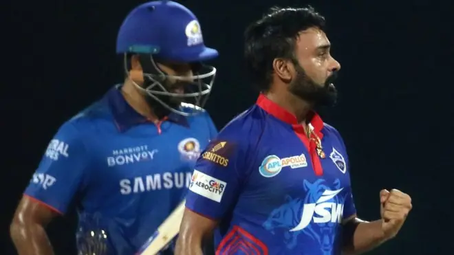 रोहित शर्मा को आउट करने के बाद अमित मिश्रा