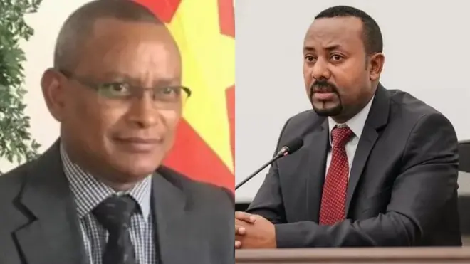 Hoggaamiyaha fallaagada TPLF Debretsion Gebre-Michael iyo Ra'isal wasaare Abiy Axmed