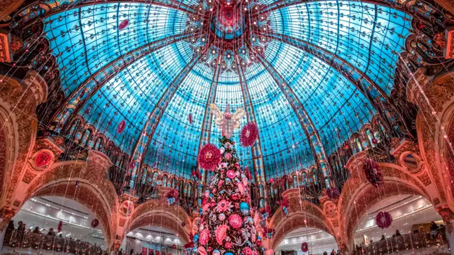 Glass ceiling at Galeries Lafayette in Paris