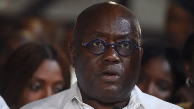 Na Decemeber 2016, Nana Akufo-Addo enter as Ghana president