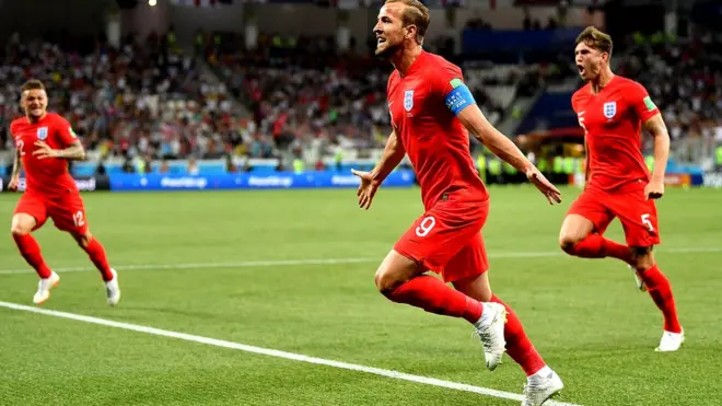 Harry Kane là người hùng của tuyển Anh trong trận Tam sư hạ Tunisia 2-1 ở bảng G trên sân Volgograd hôm 18/6/2018.