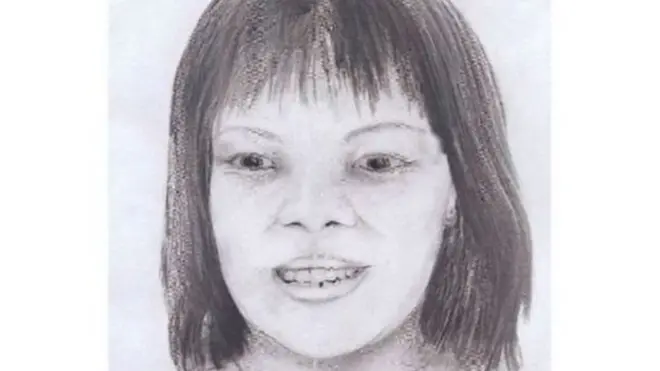 ภาพสเก๊ตช์ของ "เจ้าสาวชาวไทย" จากตำรวจยอร์กเชียร์ เหนือ