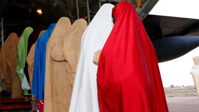 Dem carry di girls inside military plane go meet president Mohammadu Buhari for Abuja