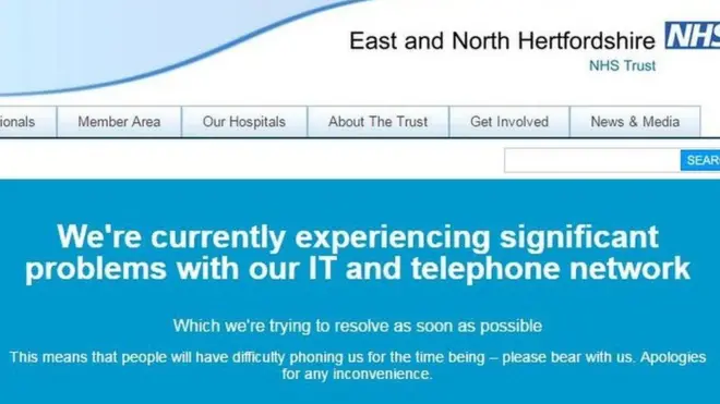 Сайты больниц Национальной службы здравоохранения перестали работать в результате предполагаемой атаки