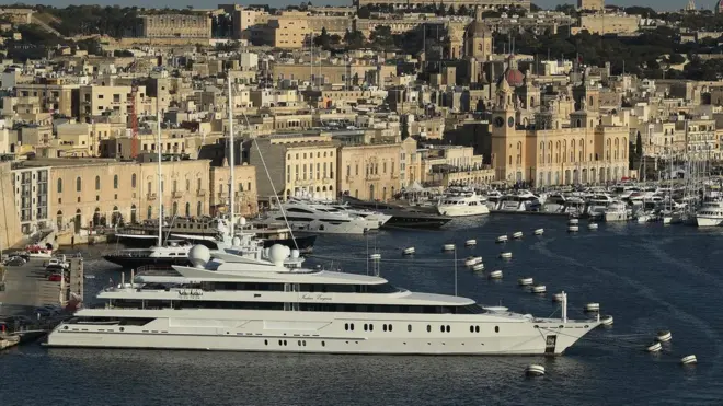 A yacht in Malta