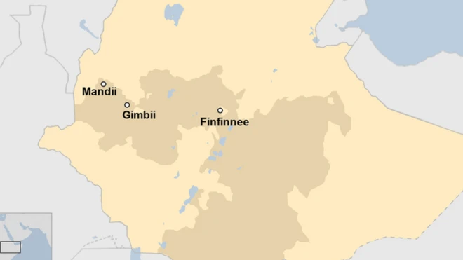 Kaartaa magaalaa Mandii agarsiisu