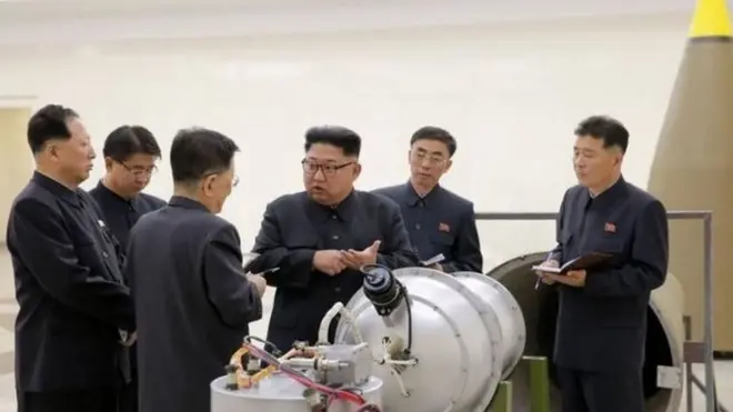 World leaders say North Korea leader Kim Jong-un don dey do stubborn head; e refuse to listen to wetin dem talk, say nuclear weapon no be something wey countries suppose fire anyhow