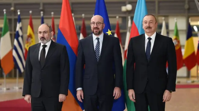 İlham Əliyev, Avropa İttifaqı Şurasının Prezidenti Charles Michel, Ermənistan, Nikol Paşinyan, Azərbaycan