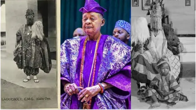 Alaafin Ladigbolu, Alaafin Adeyemi III, ati Alaafin Adeyemi II to bi Alaafin Lamidi Adeyemi III to waja