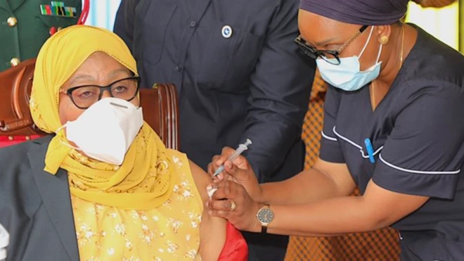 Perezida Samia Suluhu akingirwa