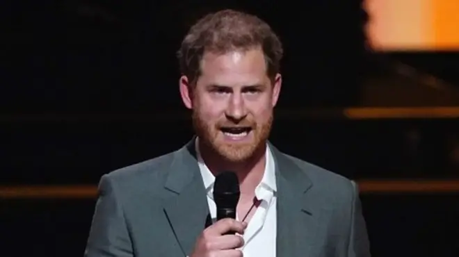 Prince Harry speaking at the Invictus Games