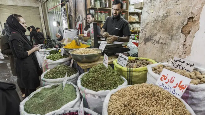 Spice market at Isfahan Grand Bazaar (file photo)