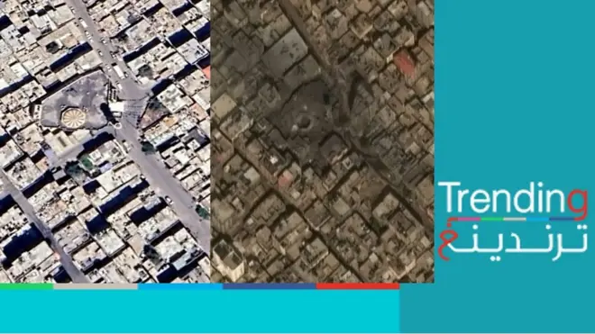 صور الأقمار الاصطناعية لغزة قبل وبعد القصف الإسرائيلي