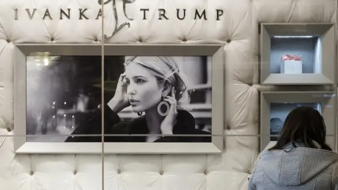 As vendas dos produtos da marca Ivanka Trump aumentaram.