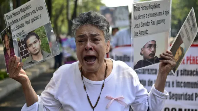 Se estima que en México hay 40.000 personas desaparecidas.