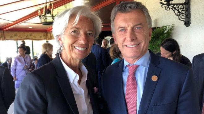 Christine Lagarde y Mauricio Macri el último junio en Canadá en la reunión el G7.