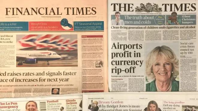 英国媒体关注脱欧与英航员工可能在圣诞期间罢工