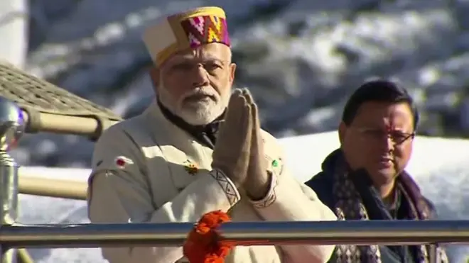 વડા પ્રધાન નરેન્દ્ર મોદી કેદારનાથ