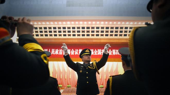 中国政协会议上演奏国歌（2016年）