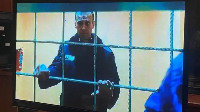 Навальный участвовал в заседании суда в режиме видеосвязи с колонией