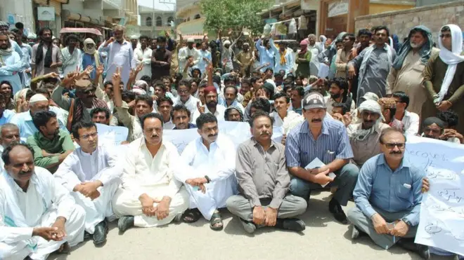 بدین میں مظاہرہ