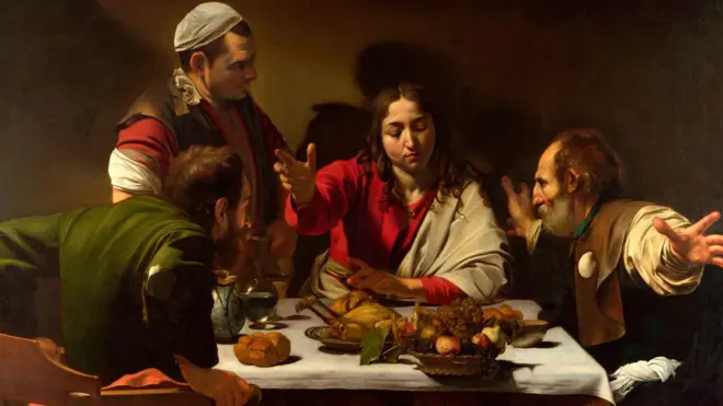 Caravaggio compôs cuidadosamente 'A Ceiah2bet apostasEmaús' para refletir a dinâmica da cena que estava representando