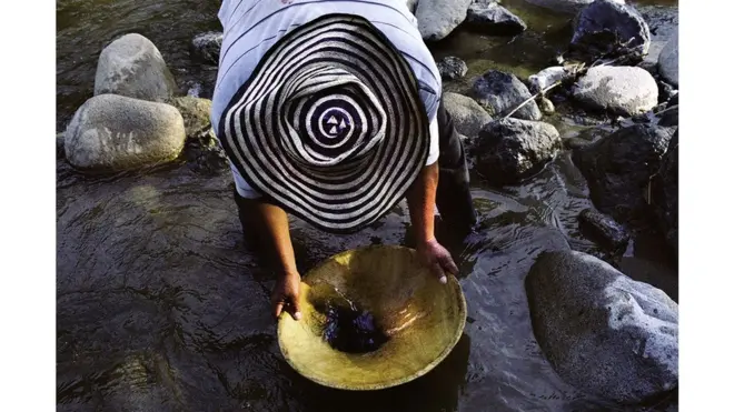 Minero artesanal, El Palo, Cauca.