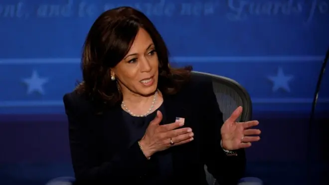 คอมมาลา แฮร์ริส เป็นอดีตผู้สมัครเป็นตัวแทนพรรคลงเลือกตั้งประธานาธิบดีสหรัฐฯ ที่โจ ไบเดน เลือกให้ลงเลือกตั้งเป็นรองประธานาธิบดีสหรัฐฯ คู่กับเขา