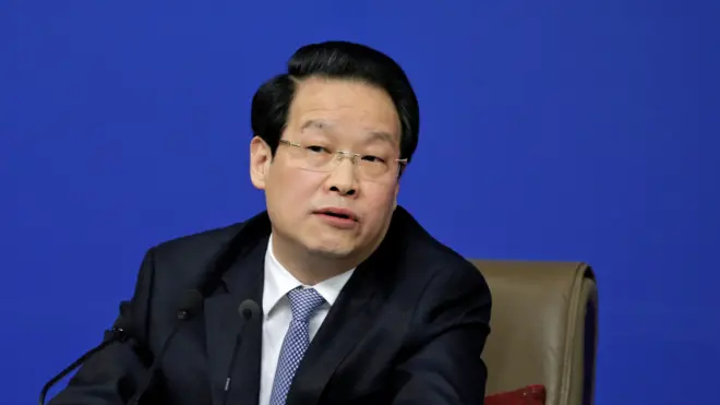 項俊波在2016年中國兩會其中一場新聞發佈會上（資料圖片）