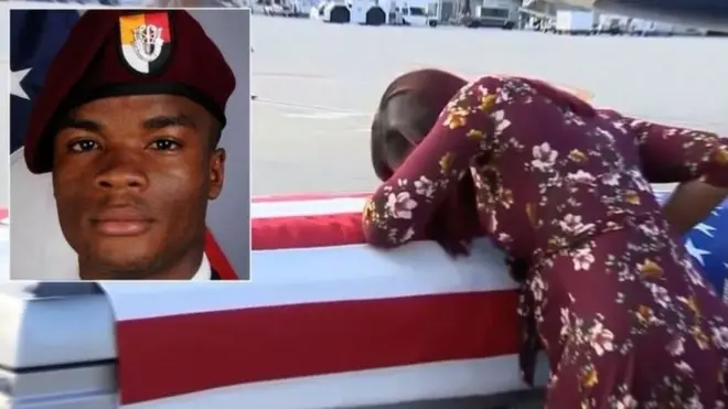 ภรรยาเดินทางไปรับโลงศพของส.อ.จอห์นสัน ที่สนามบินนานาชาติไมอามี