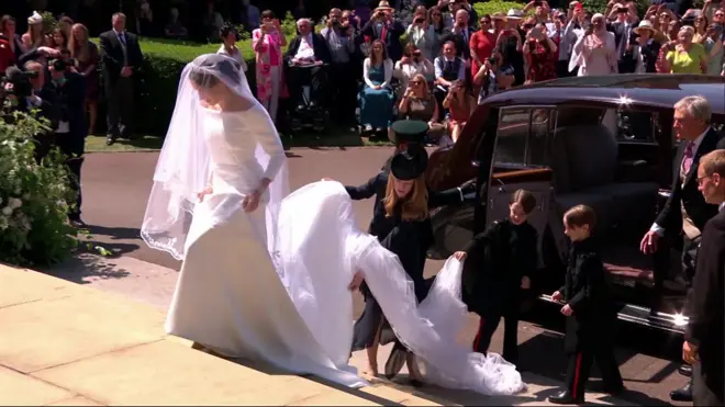 La llegada de Meghan Markle.