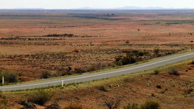 The boy would have driven along roads like this one, outside Broken Hill