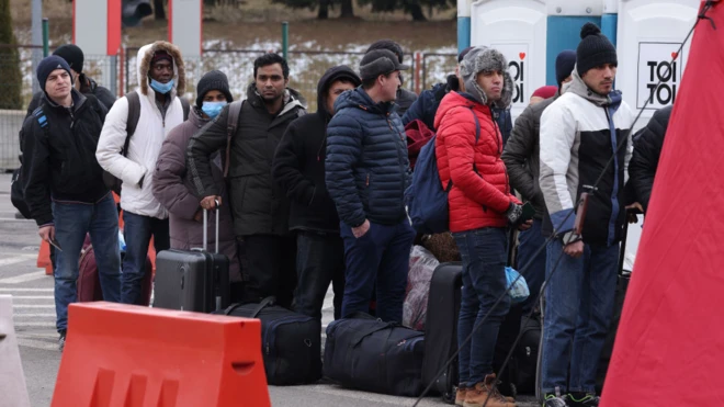 الجانب البولندي من الحدود البولندية الأوكرانية.