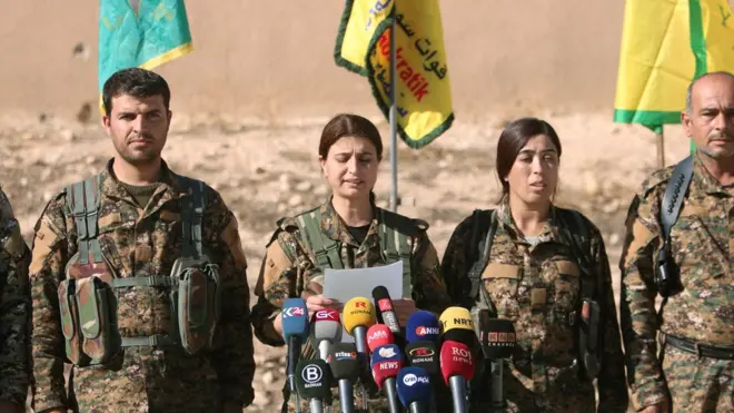 مؤتمر صحفي لقيادات بتحالف قوات سوريا الديمقراطية