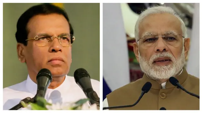 ජනපති මෛත්‍රී සහ අගමැති මෝදි