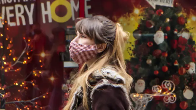 Woman in Leeds during lockdown