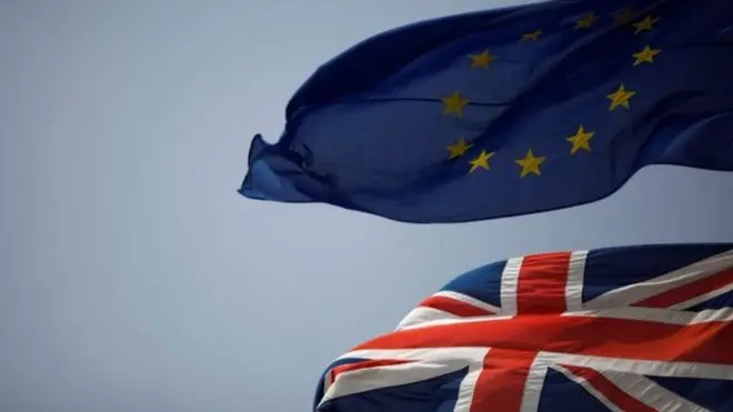 AB ve Birleşik Krallık Bayrağı