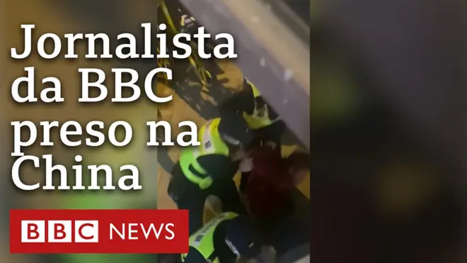 Ed Lawrence foi detido pela polícia enquanto cobria os protestos na cidadesite de apostas que ja começa com dinheiroXangai; embaixador chinês foi convocado no Reino Unido.