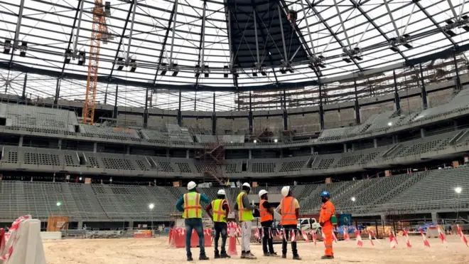 Katar inşaat işçileri