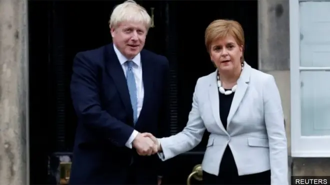 Tân Thủ tướng Anh Boris Johnson gặp Thủ hiến Scotland Nicola Sturgeon