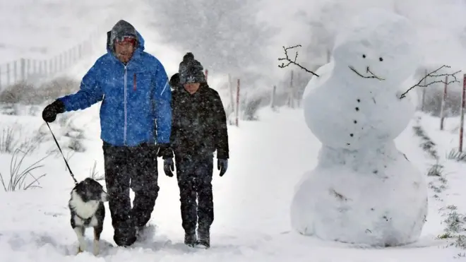Снеговик в Англии - это почти экзотика