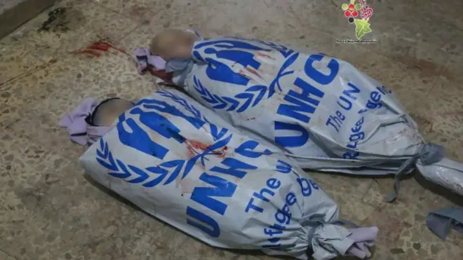 دغه ماشومان د سوري حکومت او مخالفو وسله والو ترمنځ د اوربند په موده کې د حکومت هوايي برید کې وژل شوي.