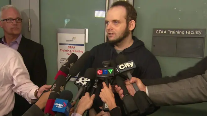 In his statement at the airport, Joshua Boyle called his captors "criminal miscreants".