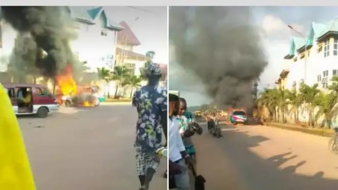 Ụgbọala a gbara ọkụ n'Oko, Anambara steeti ụbọchị Tuzde