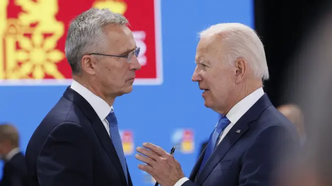 US President Joe Biden said Nato was "needed more now than ever" at a summit of the alliance's leaders.