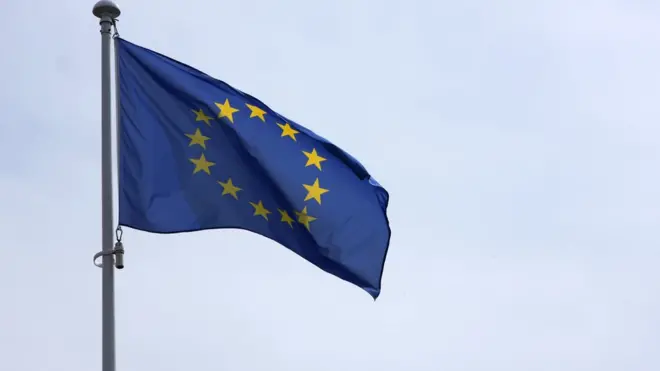 Заставе ЕУ виориле су се 1. марта 2013. на згради Владе и Народне скупштине Србије