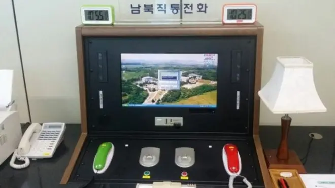 판문점에 있는 남북직통전화